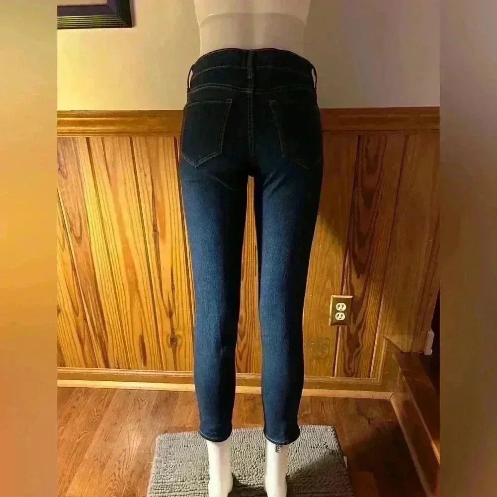 Old Navy sz 8 petite women’s super skinny ankle jeans, dark denim, see pics - Picture 2 of 7